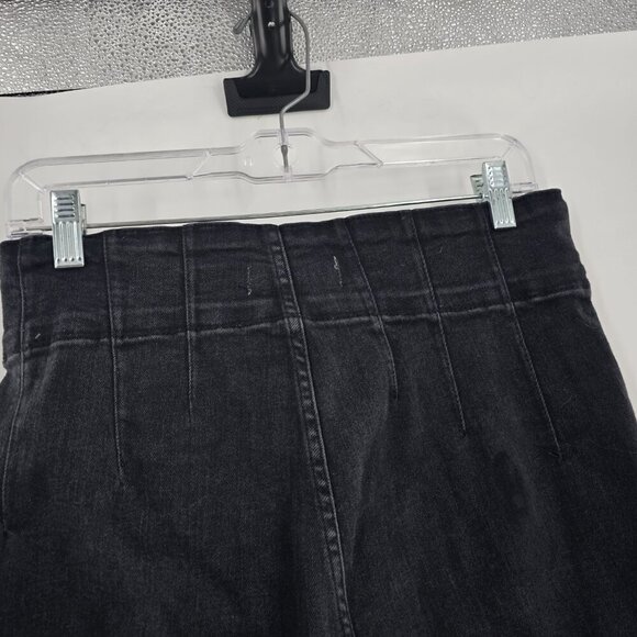 We The Free Jeans Women's 30 High Rise Flared Leg Black Stretch Denim Bellbottom - Picture 5 of 13